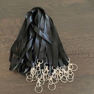 20PCS Black Badge Lanyards